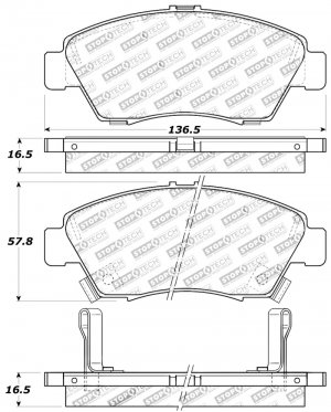 Honda Civic Brake Pads - Front - Stoptech - ST Sport - `06-`11
