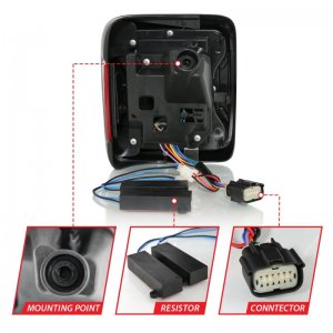 Jeep Wrangler JL LED Taillights - ANZO - Black - `18-`19