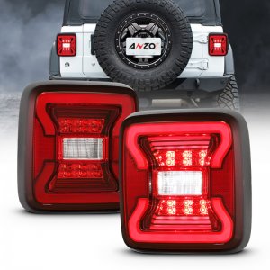 Jeep Wrangler JL LED Taillights - ANZO - Black - `18-`19