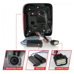 Jeep Wrangler JL LED Taillights - ANZO - Black - `18-`19