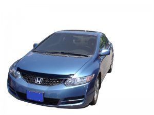 Honda Civic Hood Shield - AVS - Aeroskin Low Profile Acrylic - Smoke - `06-`10