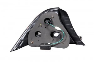 Honda Civic LED Taillights - Rear - ANZO - Tail Light Assembly, LED, Clear Lens, Black Housing - Black - `04-`05