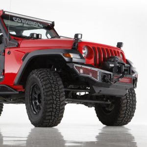Jeep Wrangler JK Rockline Front Bumper Lower Skid Plate - Front - Go Rhino - Black Textured - `07-`18