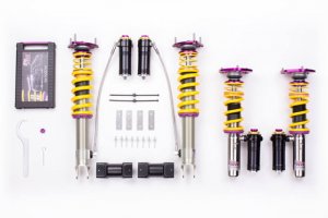 Porsche 911 Suspension Lift Kit - KW - Clubsport 3-Way, Adjustable Coilovers, Aluminum Top Mounts, Rebound and Low & High Compression - `14-`19