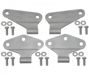 Jeep Wrangler JK Door Hinge Set - Kentrol - Bare Grey - `07-`18
