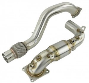 Honda Civic Performance Exhaust - Skunk2 Racing - Alpha Series Race Downpipe w/ Cat Converter - `18-`20