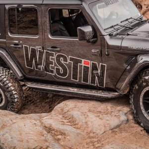 Jeep Wrangler JL Rock Rail Steps - Westin - Triple Tube - Textured Black - 2018
