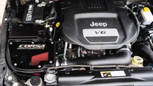 Jeep Wrangler JK Air Intake Closed Box - CORSA Performance - Cold Air Intake with DryTech Filter - 3.6L V6 - `12-`18