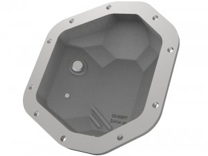 Jeep Wrangler JK Differential Cover - Rear - aFe - Street Series, with Machined Fins - Raw - `07-`18