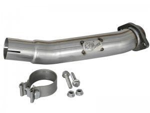 Jeep Gladiator Performance Exhaust - aFe - Twisted Steel Stainless Steel Loop-Delete Downpipe - 3.6L - `20-`25