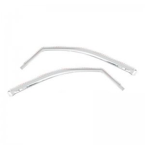 Jeep Wrangler JK Element Chrome Window Visors - Front - Putco - Chrome - `07-`18