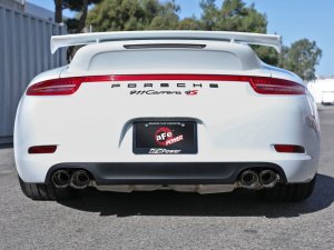 Porsche 911 Performance Exhaust - aFe - MACHForce XP Cat Back - Carbon Fiber - 3.8L - `12-`16