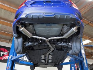 Honda Civic Performance Exhaust - Dual-Exit - aFe - Takeda 304 SS Cat Back Exhaust - Blue - 1.5L Turbo - `16-`17