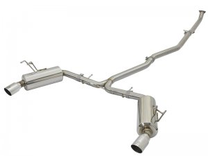Honda Civic Performance Exhaust - Dual-Exit - aFe - Cat Back - Polished - 1.5L - `16-`17
