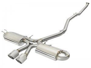 Honda Civic Performance Exhaust - Rear - aFe - Takeda Cat Back - Polished - 1.5L - `17-`20