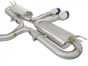 Honda Civic Performance Exhaust - Rear - aFe - Takeda Cat-Back - Blue - 1.5L - `17-`20
