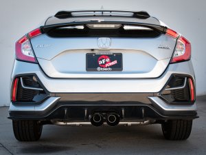 Honda Civic Performance Exhaust - aFe - Takeda 3in 304 Stainless Steel Cat-Back - Black - 1.5L - `17-`20