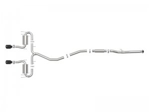 Honda Civic Performance Exhaust - aFe - Takeda 3in 304 Stainless Steel Cat-Back - Black - 1.5L - `17-`20