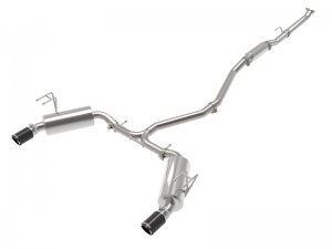 Honda Civic Performance Exhaust - aFe - Cat Back, Takeda 2.5in 304 SS w/CF Tips - 1.5L - `22-`24