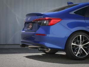 Honda Civic Performance Exhaust - aFe - Cat Back, Takeda 2.5in 304 SS w/CF Tips - 1.5L - `22-`24