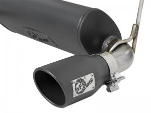 Jeep Wrangler JL Exhaust Cat-Back - aFe - Rebel Series - Black - V6 3.6L - `18-`24