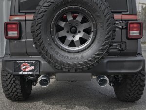 Jeep Wrangler JL Exhaust Cat-Back - aFe - Rebel Series - Black - V6 3.6L - `18-`24