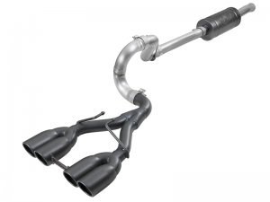 Jeep Wrangler JL Cat-Back Exhaust - Rear - aFe - Rebel Series - Black - 3.6L - `18-`24