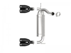 Jeep Wrangler JK Exhaust Axle Back - aFe - Vulcan Series - Black - V6-3.6/3.8L - `07-`18