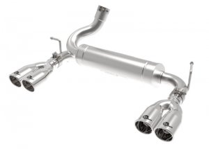 Jeep Wrangler JK Exhaust Axle Back - Rear - aFe - Vulcan Series 2.5in 304 SS - Polished - V6-3.6/3.8L - `07-`18