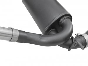 Jeep Wrangler JK Exhaust Cat Back - Rear - aFe - Rebel Series - Black - V6 3.6L/3.8L - `07-`18