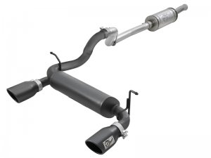 Jeep Wrangler JL Exhaust Cat Back - Rear - aFe - Rebel Series - Black - 3.6L - `18-`24