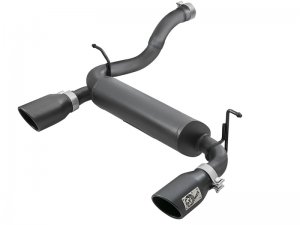 Jeep Wrangler JL Exhaust Axle Back - aFe - Rebel Series - Black - 3.6L - `18-`24