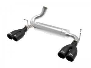 Jeep Wrangler JK Axle-Back Exhaust System - aFe - Rebel Series - Black - V6-3.6L/3.8L - `07-`18