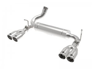 Jeep Wrangler JK Axle-Back Exhaust - aFe - Rebel Series - Polished - V6-3.6L/3.8L - `07-`18