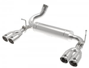 Jeep Wrangler JK Axle-Back Exhaust - aFe - Rebel Series - Polished - V6-3.6L/3.8L - `07-`18