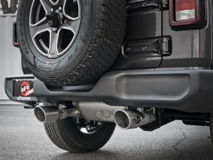 Jeep Wrangler JL Cat-Back Exhaust - aFe - Rebel Series - Polished - 2.0L (t) - `18-`24