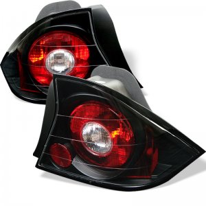 Honda Civic Euro Tail Lights - SPYDER - Euro Style - Black - `01-`03