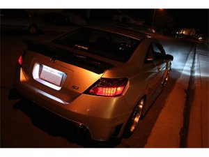 Honda Civic LED Tail Lights - SPYDER - Red/Clear - `06-`08