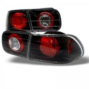 Honda Civic Tail Lights - SPYDER - Euro Style - Black - `92-`95