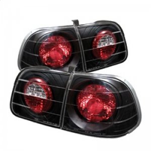 Honda Civic Tail Lights - SPYDER - Euro Style - Black - `99-`00