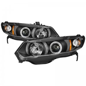 Honda Civic Headlights - SPYDER - Projector LED Halo - Black - `06-`08
