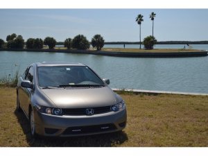 Honda Civic Headlights - SPYDER - Projector LED Halo - Black - `06-`08