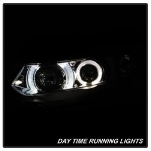 Honda Civic Headlights - SPYDER - Projector Headlights LED Halo - Chrome - `06-`08