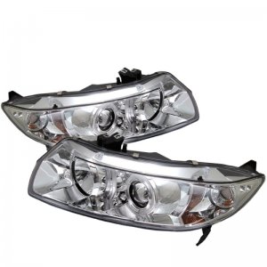 Honda Civic Headlights - SPYDER - Projector Headlights LED Halo - Chrome - `06-`08