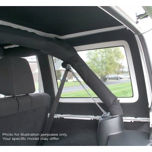 Jeep Wrangler JL Side Window Trim Kit - Rear - DEI - 4 Piece - Gray - `18-`23