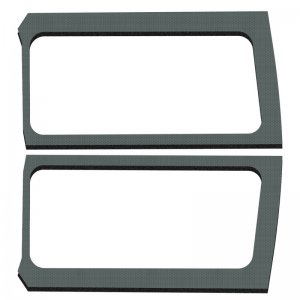 Jeep Wrangler JL Side Window Trim Kit - Rear - DEI - Gray - `18-`23