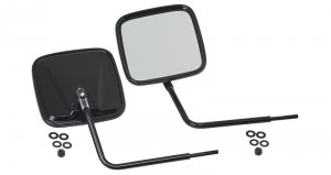 Jeep Wrangler JK Door Mirror - Kentrol - Outback - Powdercoat Black - `07-`18