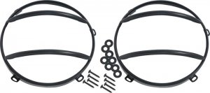 Jeep Wrangler JK Headlight Guard - Kentrol - Euro - Powdercoat Black - `07-`18