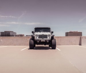 Jeep Wrangler JK Front Winch Bumper - Front - Road Armor - Stealth Mid Width - Tex Blk - `07-`18