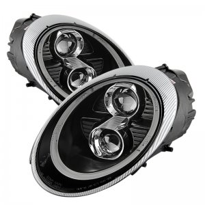 Porsche 911 Headlights - SPYDER - Projector Xenon/HID DRL LED - Black - `05-`09
